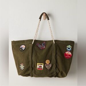 Free People Been There Badge Tote Bag NWT $128